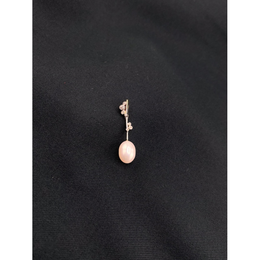 Pingente Pérola e Diamantes