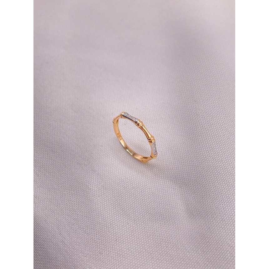 Anel Ouro Rosê com Diamantes