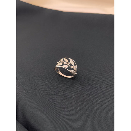 Anel Folhas com Diamantes