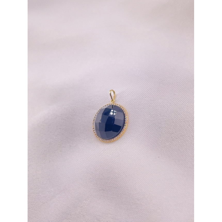 Pingente Ônix com Diamantes