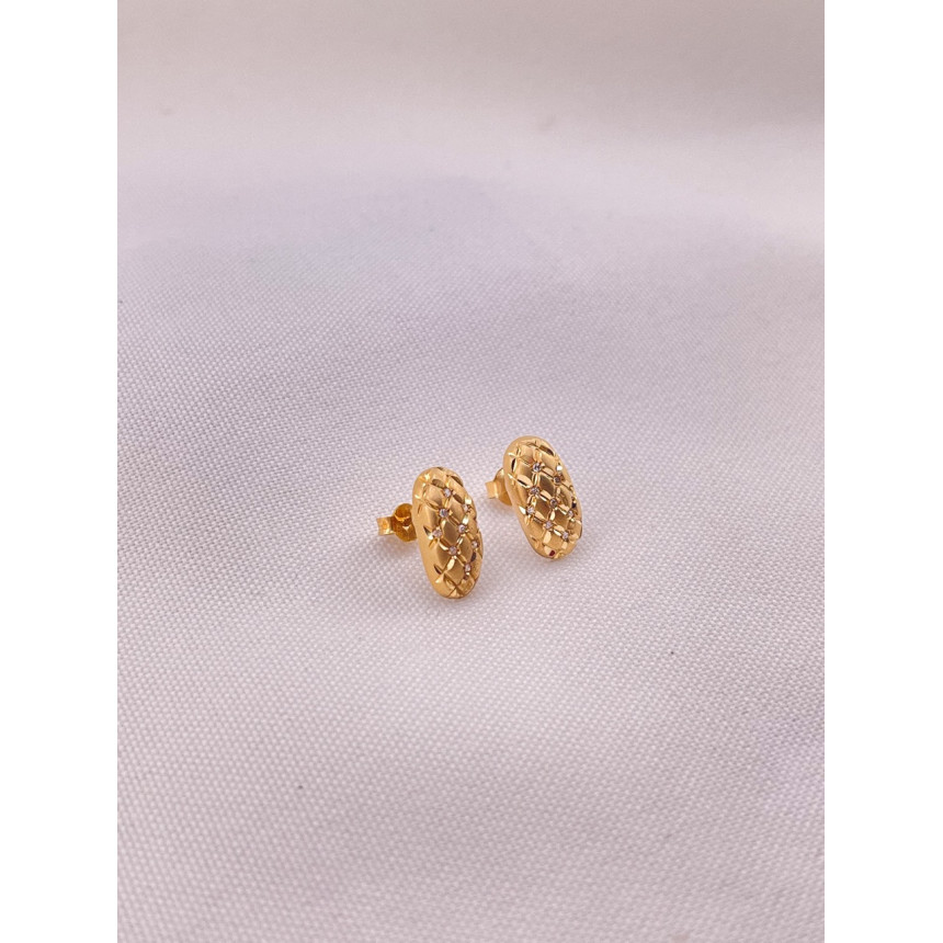 Brincos Acetinado com Diamantes
