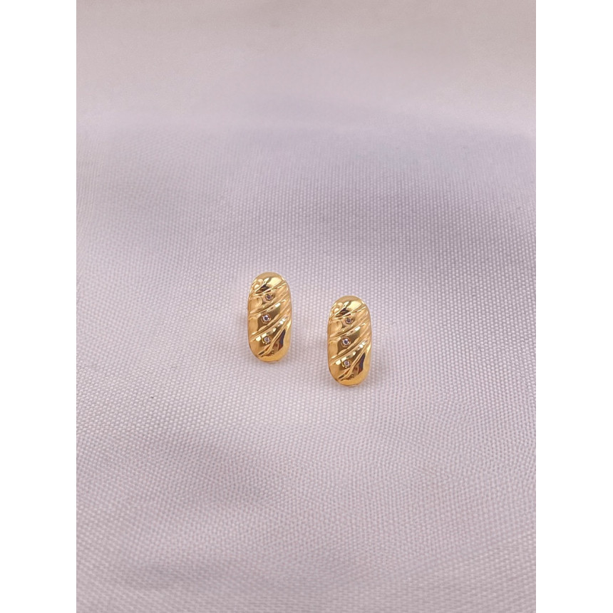 Brincos Acetinado com Diamantes