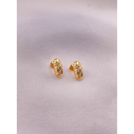 Brincos Acetinado com Diamantes