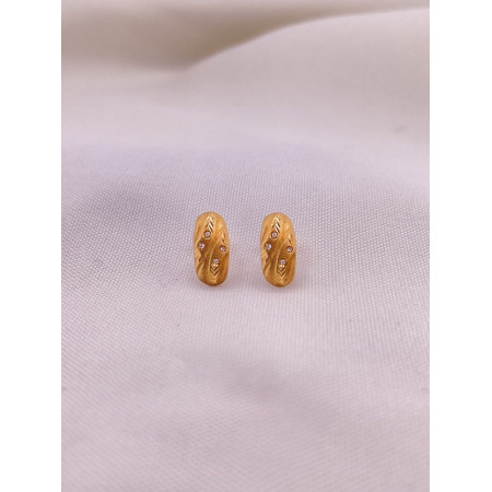 Brincos Acetinado com Diamantes