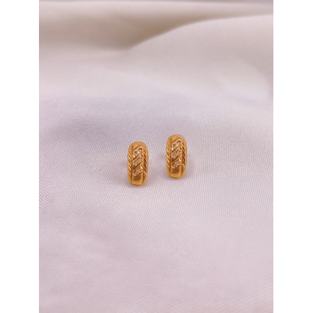 Brincos Acetinado com Diamantes