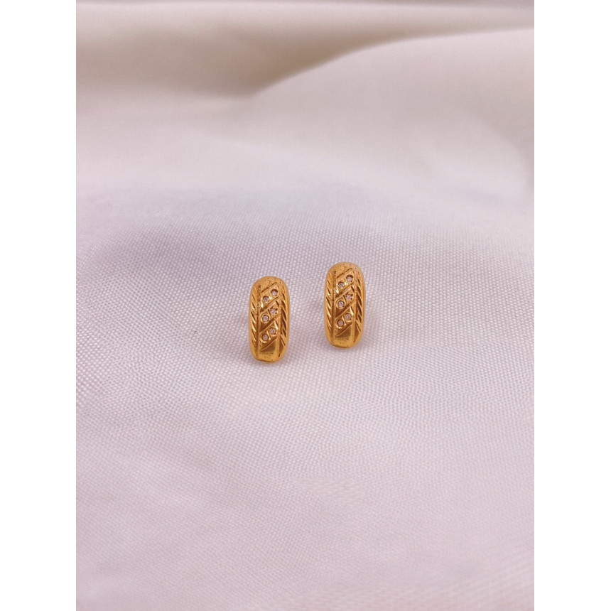 Brincos Acetinado com Diamantes