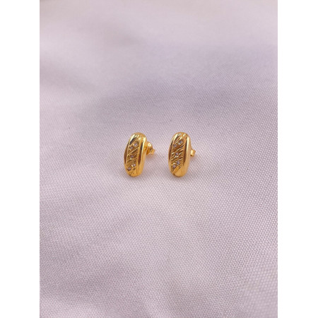 Brincos Acetinado com Diamantes