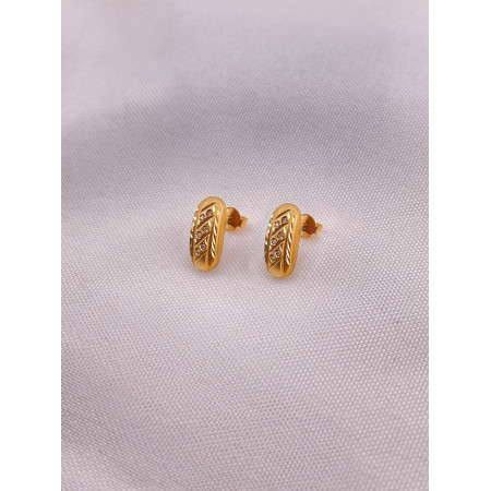 Brincos Acetinado com Diamantes