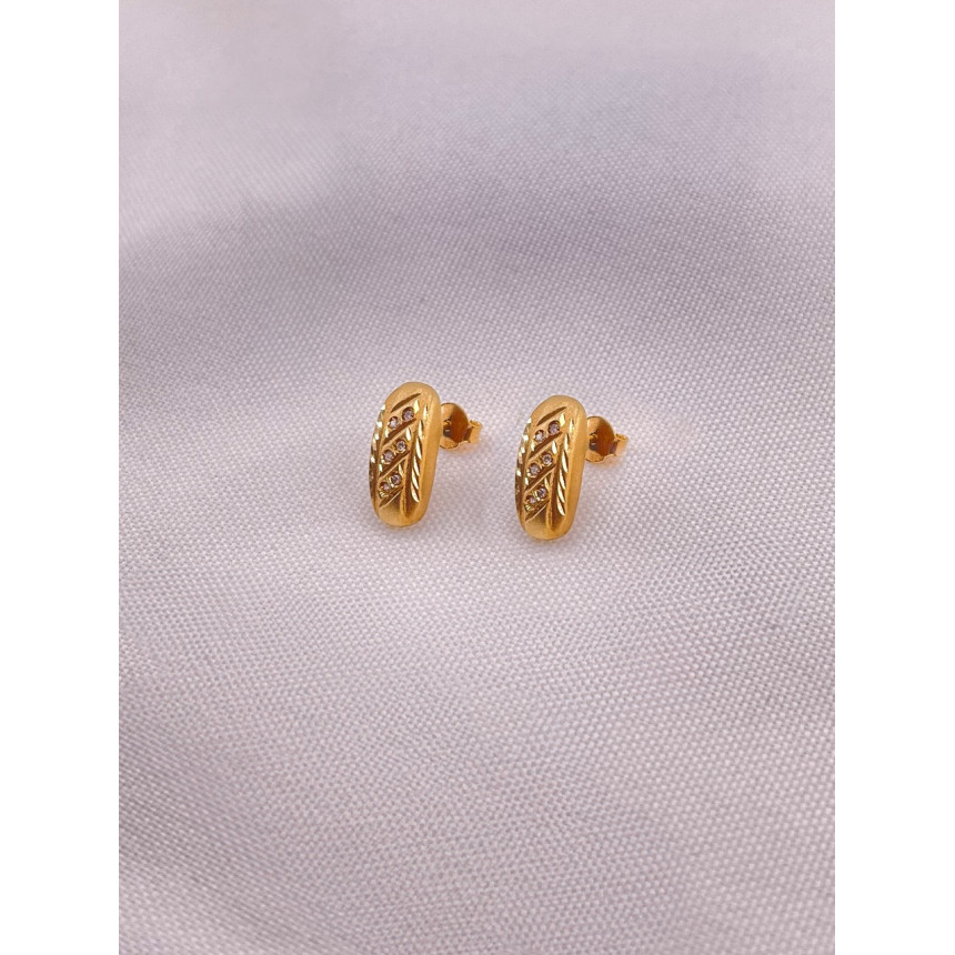 Brincos Acetinado com Diamantes