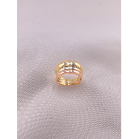 Anel Três Aros Três Tons