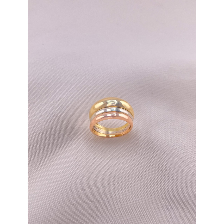 Anel Três Aros Três Tons