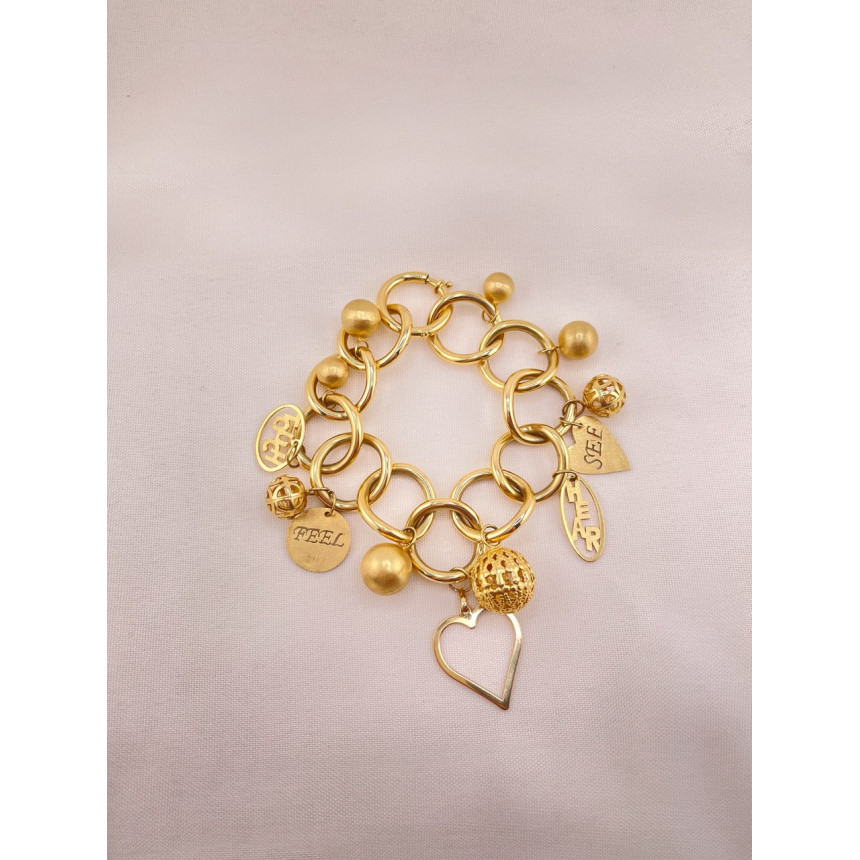 Pulseira Elos Ovais com Berloques