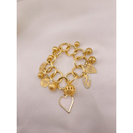 Pulseira Elos Ovais com Berloques