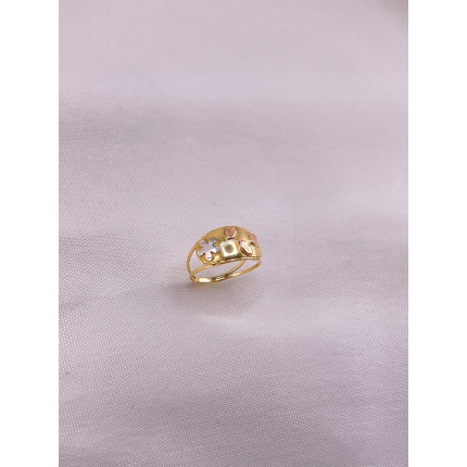 Anel Flor em Três Tons