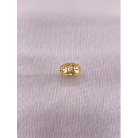 Anel Flor em Três Tons