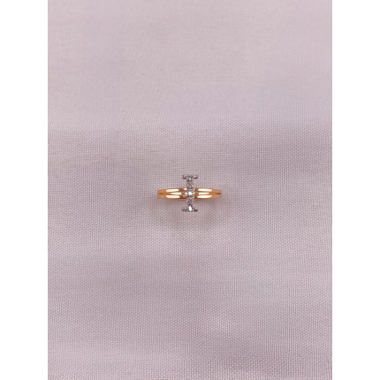 Anel Leta I em Diamantes e Ouro Rosê