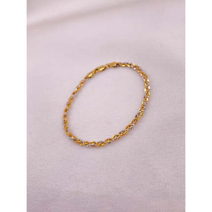 Pulseira Esferas Três Tons