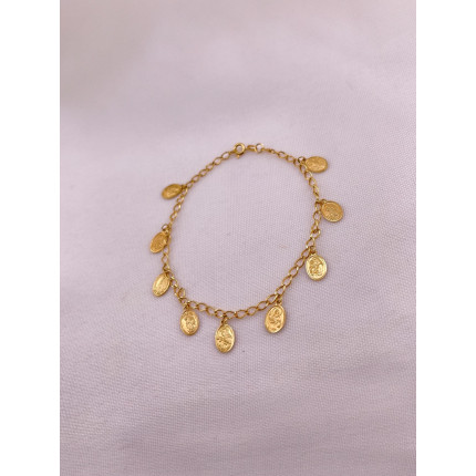 Pulseira Groumet com Medalhas de Santos