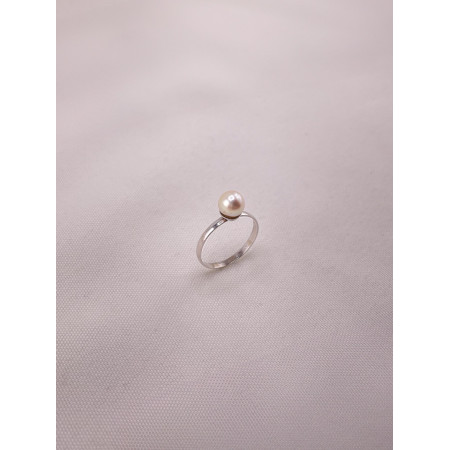 Anel Solitário Pérola