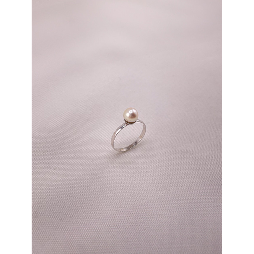 Anel Solitário Pérola
