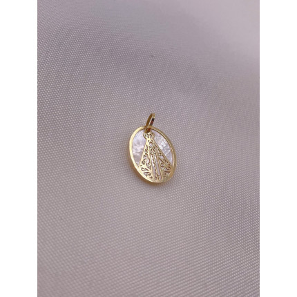 Pingente Nossa Senhora Aparecida com Madre Pérola