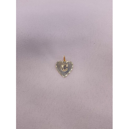 Pingente Coração com Letra C