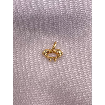 Pingente Dois Golfinhos em Coração