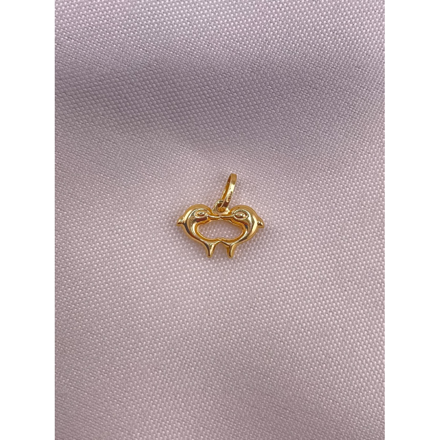 Pingente Dois Golfinhos em Coração