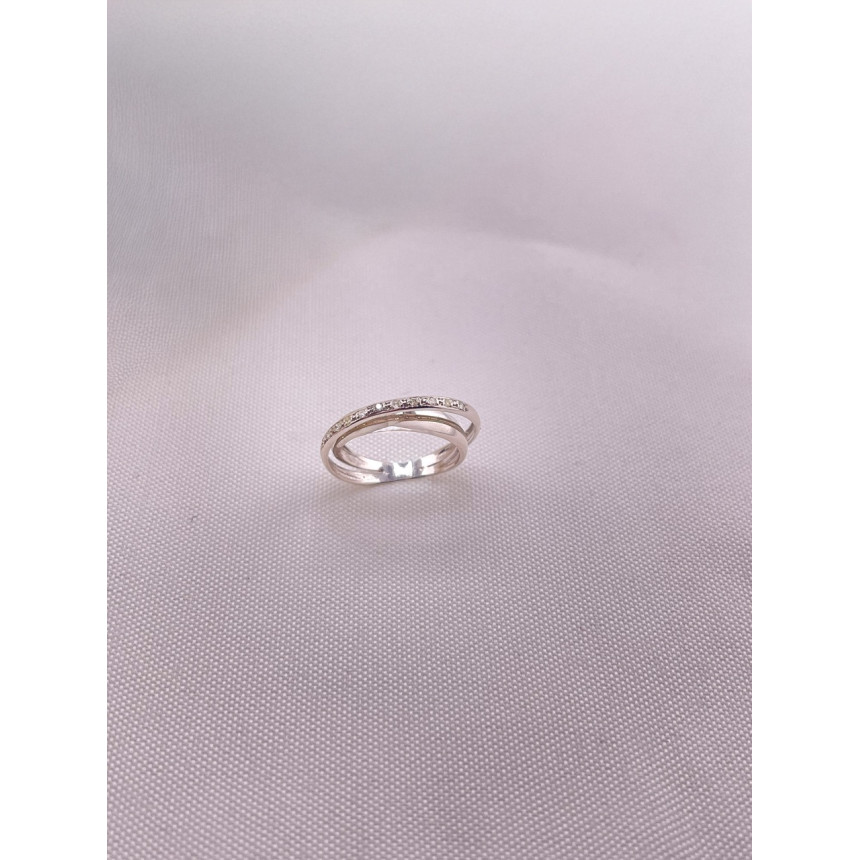 Anel Orbital com Diamantes