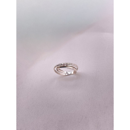 Anel Orbital com Diamantes