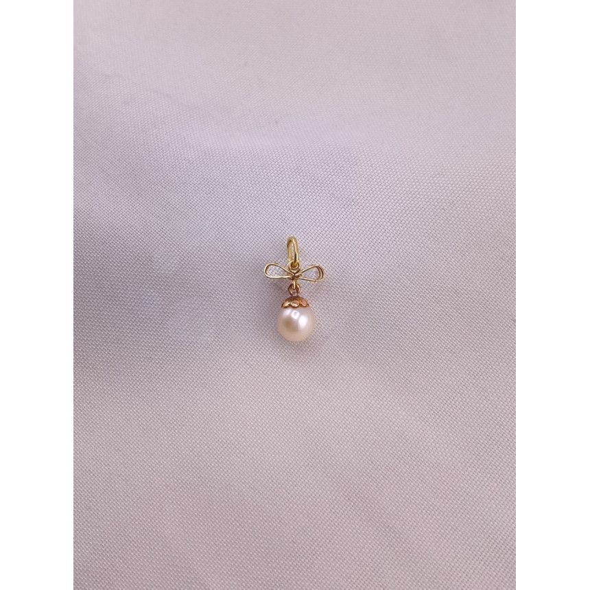 Pingente Laço e Pérola