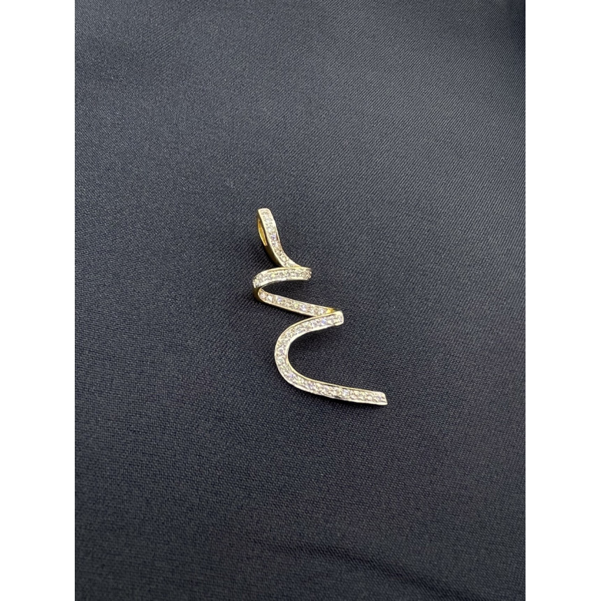 Pingente Estilizado de Diamantes