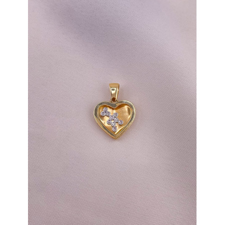 Pingente Coração com Diamantes