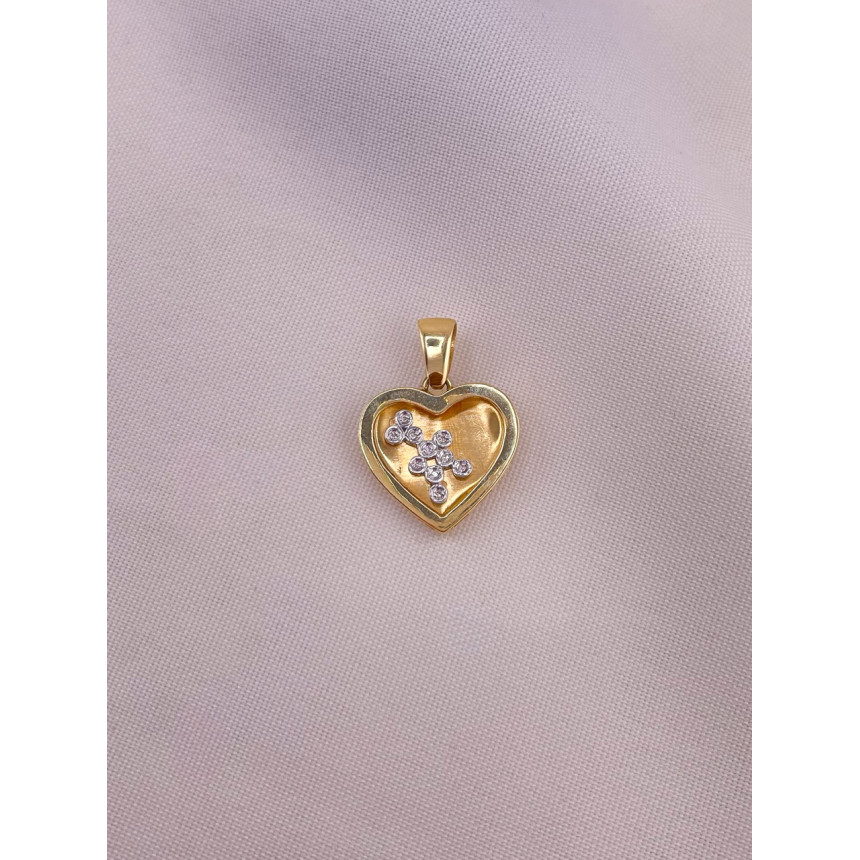Pingente Coração com Diamantes