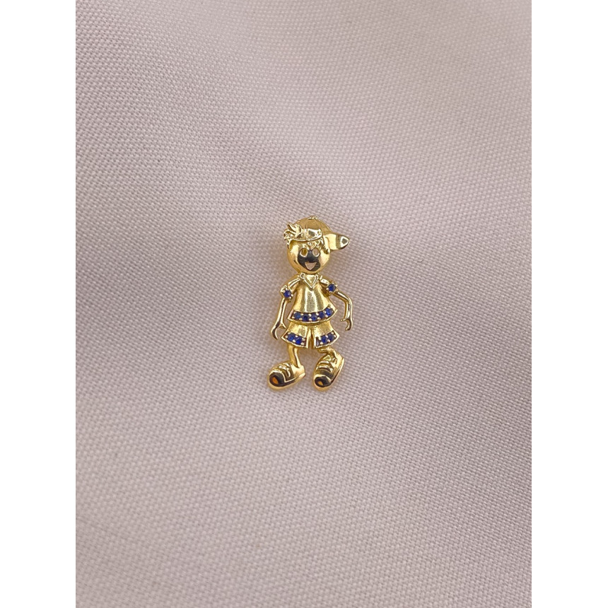 Pingente Menino com Safiras