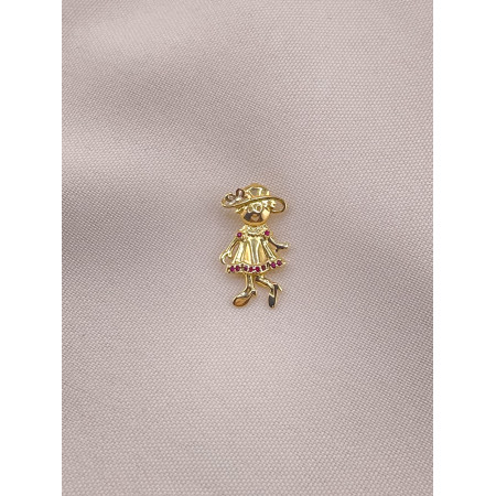 Pingente Menina com Rubis