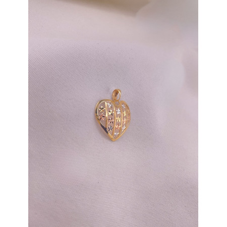 Pingente Coração com Estrelas