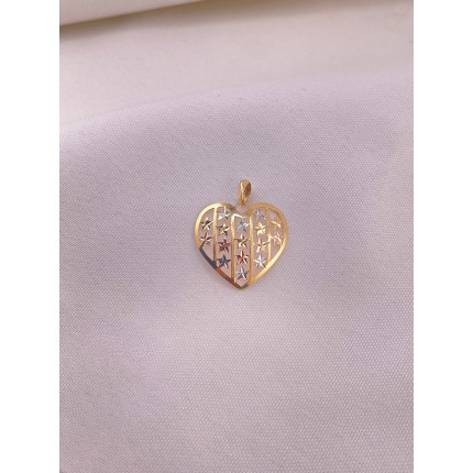 Pingente Coração com Estrelas