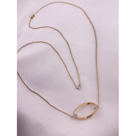 Colar Cartier com Pingente Oval