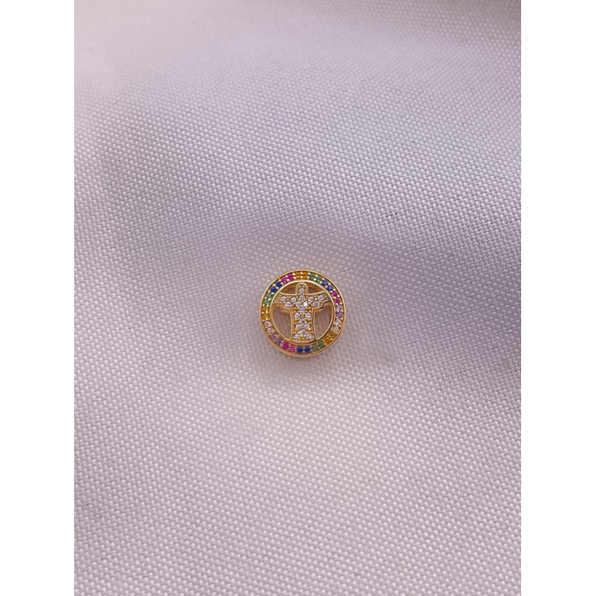 Pingente Cristo com Pedras Brasileiras