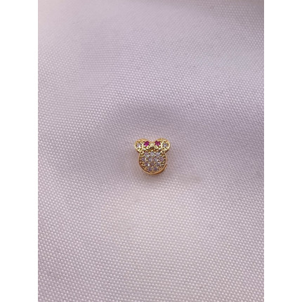 Pingente Minnie com Safiras Brancas