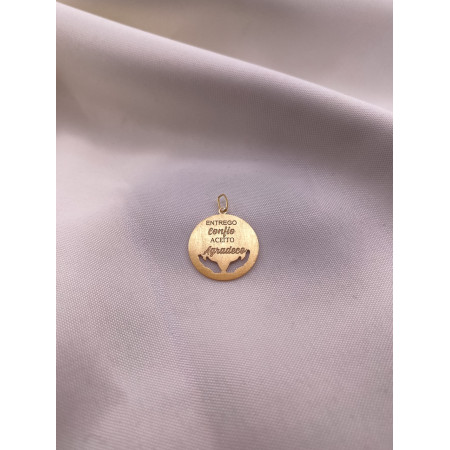 Pingente Entrego, Aceito, Confio e Agradeço