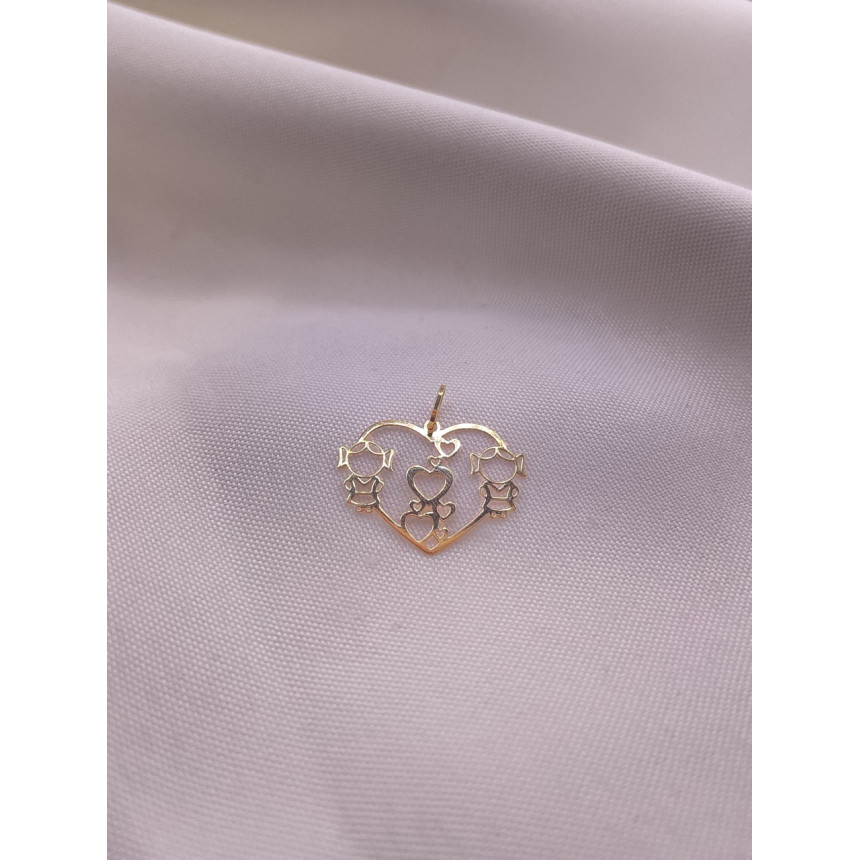 Pingente Coração com Meninas