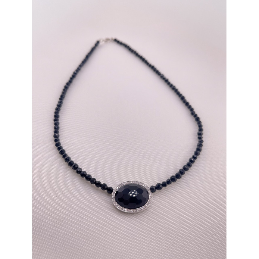 Colar Onix com Diamantes