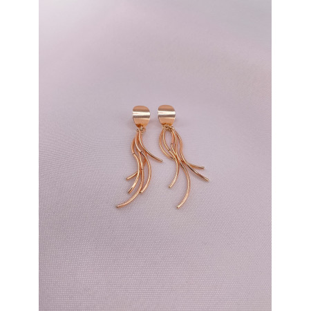 Brincos Alongados Ouro Rosê