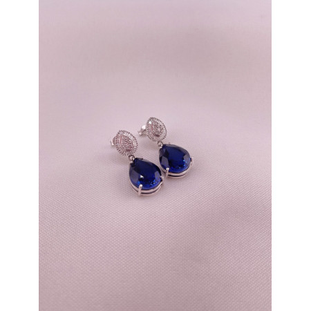Brincos London Blue com Diamantes