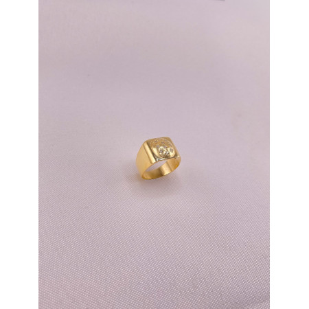 Anel Quadrado com Diamantes