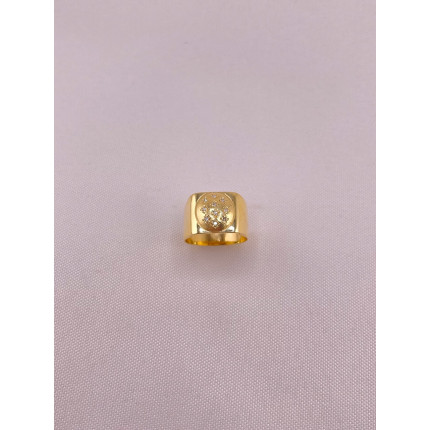 Anel Quadrado com Diamantes