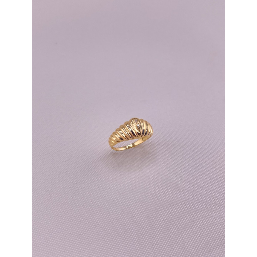 Anel Canelado com Diamantes