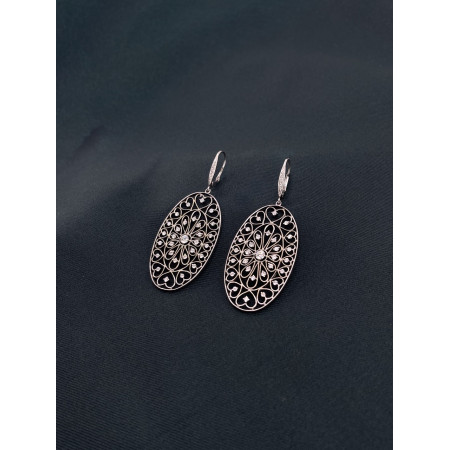 Brincos Mandala com Diamantes